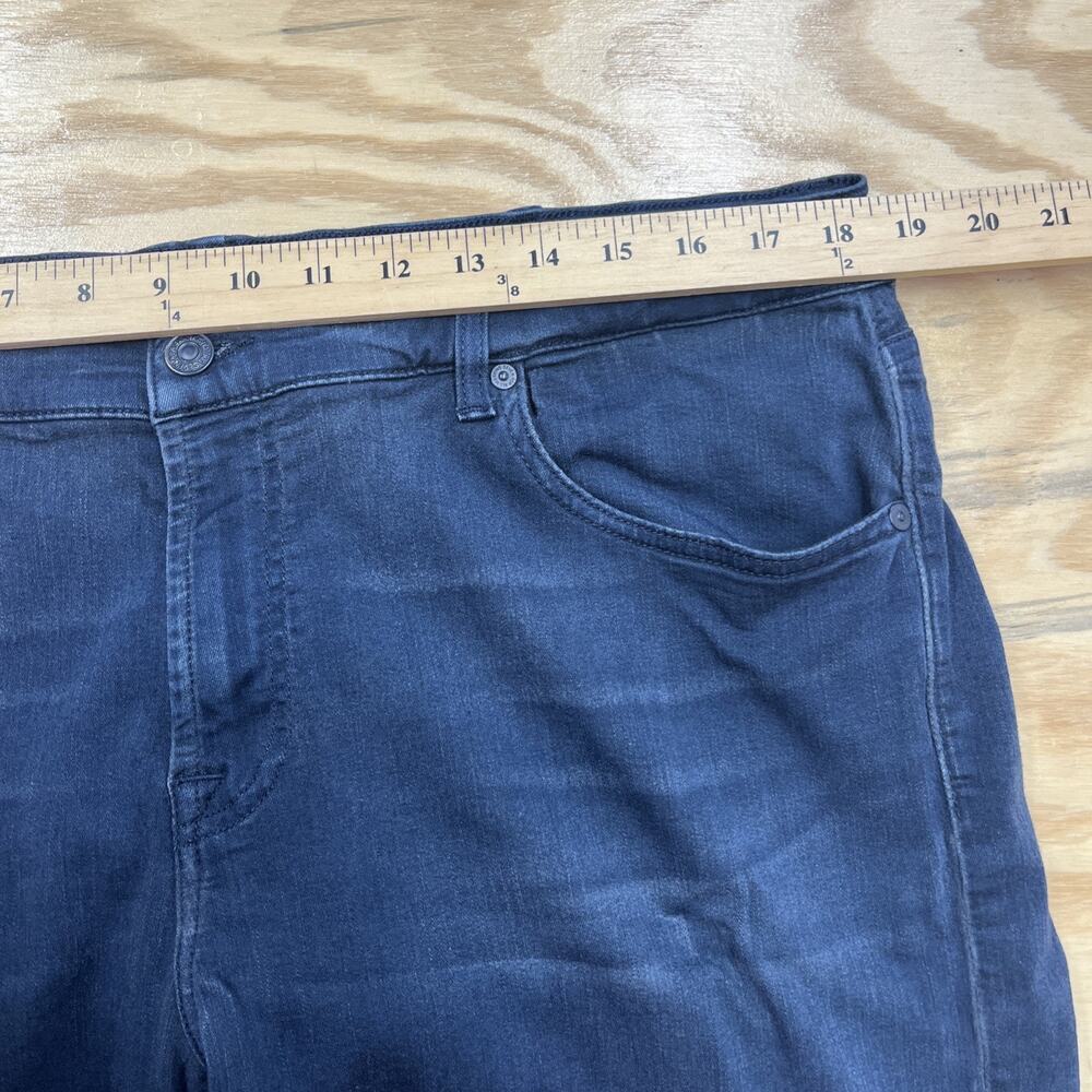 7 For All Mankind Slimmy Jeans Men's 38X29 Blue Denim Dark Wash Straight Stretch - Picture 10 of 13